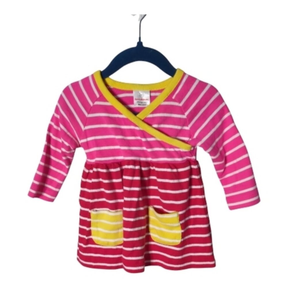 Hanna Andersson Basic Dress Multi‎ Coloured Stripes Size 3-6 Months